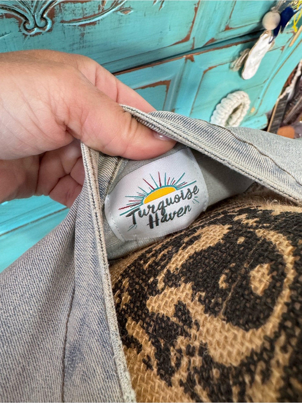 Light Wash Denim Button Vest - Picture 3 of 4